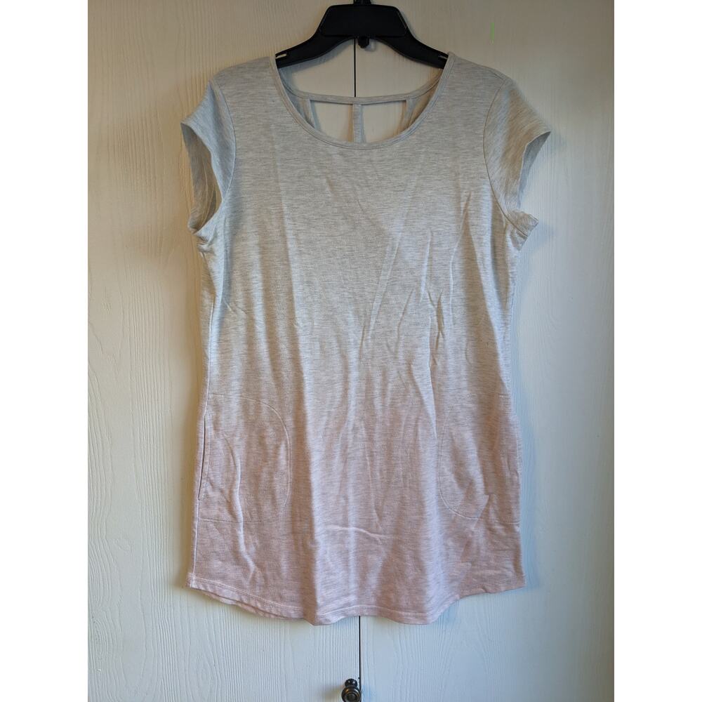 Ideology Women's Gray Pink Round Neck Sleeveless Dress Top Size M
